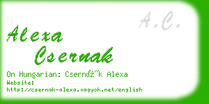 alexa csernak business card